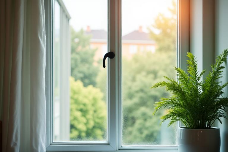 Limpieza residencial de ventanas con productos ecológicos